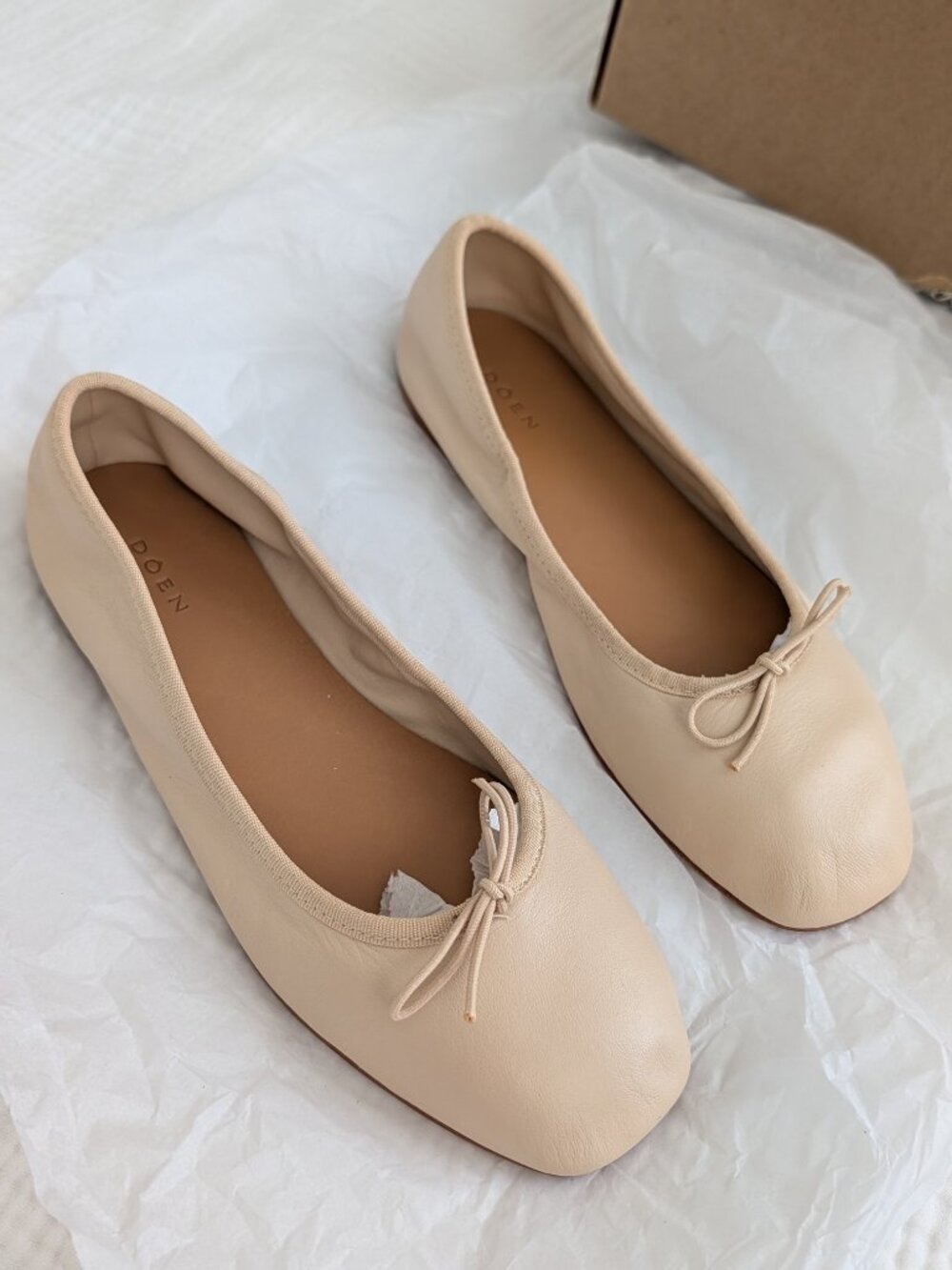 Doen Fifi Ballet Flats in Nude, size 37